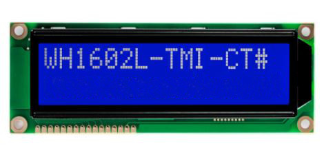 LCD CHARACTER 16X2 STN NEGATIVE BLUE 5V - WH1602L-TMI-JT#