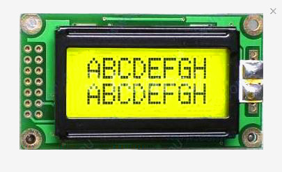 LCD CHARACTER 8X2 STN POSITIVE GREY 5V - WH0802A-YGH-ET#