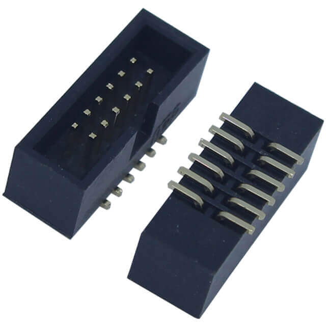 BOX HEADER 12PIN(2x6) 1.27MM SMT V/T MALE BLACK - L-KLS1-202C-12-T-B