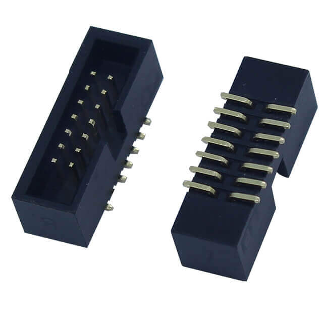 BOX HEADER 14PIN(2x7) 1.27MM SMT V/T MALE BLACK - L-KLS1-202C-14-T-B