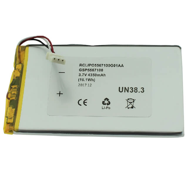 BATTERY LI-POLYMER 3.7V 4350mAh WITH CONNECTOR 3P - GSP5567100