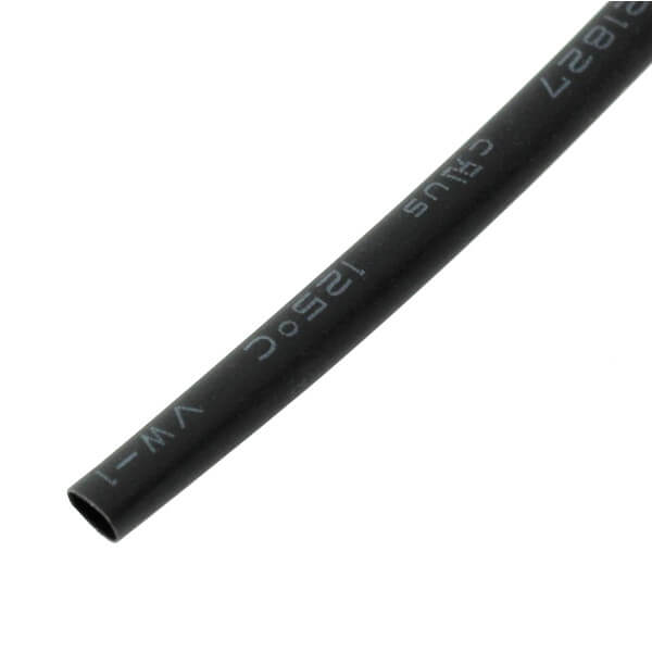 HEAT SHRINK 3.5mm BLACK (MAKARON) 2:1 W/ UL - WOER-R3.0-BLACK