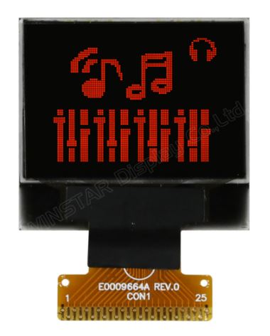 OLED COG 96X64 RED 0.95" - WEO009664ARPP3N00000