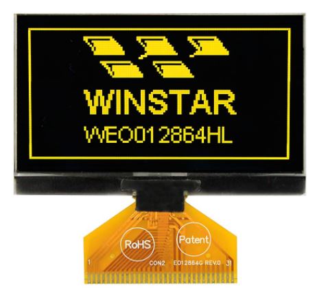 OLED COG 128X64 YELLOW 2.42" - WEO012864HLPP3N00000