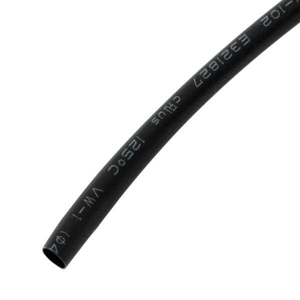 HEAT SHRINK 4.7mm BLACK (MAKARON) 2:1 W/ UL - WOER-R4.0-BLACK