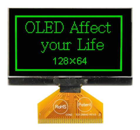 OLED COG 128X64 GREEN 2.42" - WEO012864HGPP3N00000