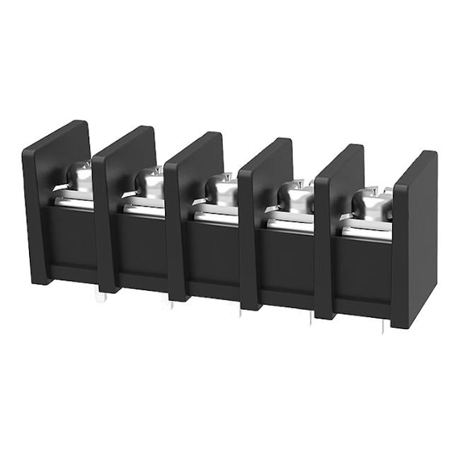 TERM.BLK.10MM 5PIN 180C BARRIER BLACK - DG55C-B-05P-13-00AH