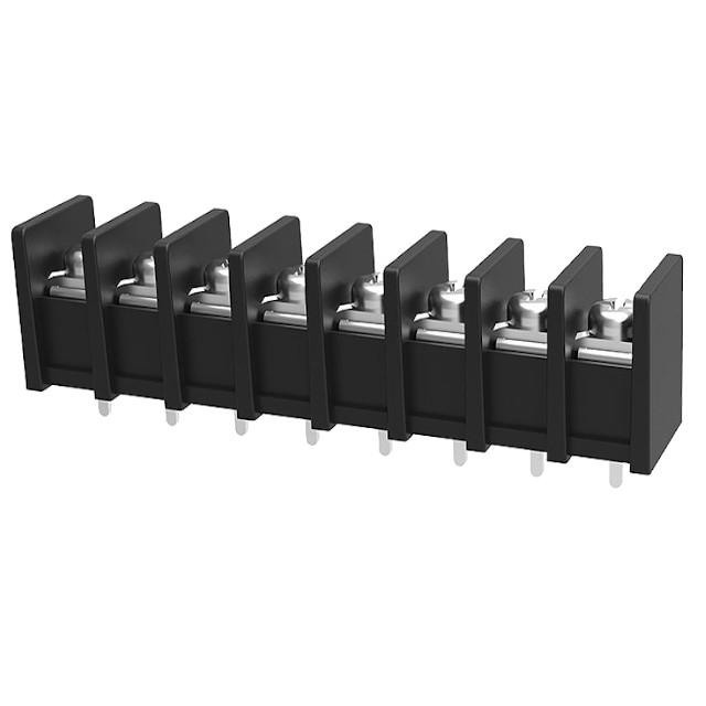 TERM.BLK.10MM 8PIN 180C BARRIER BLACK - DG55C-B-08P-13-00AH