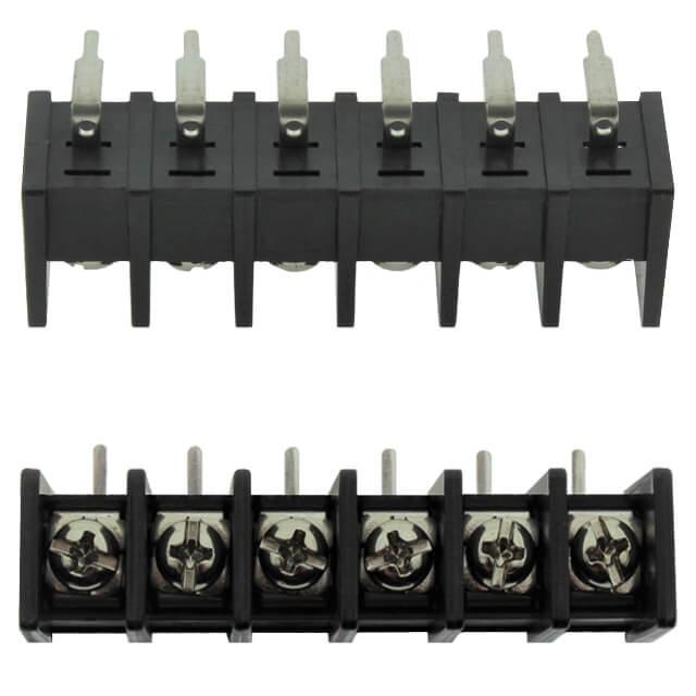 TERM.BLK.10MM 6PIN 90C BARRIER BLACK - DG55R-B-06P-13-00AH