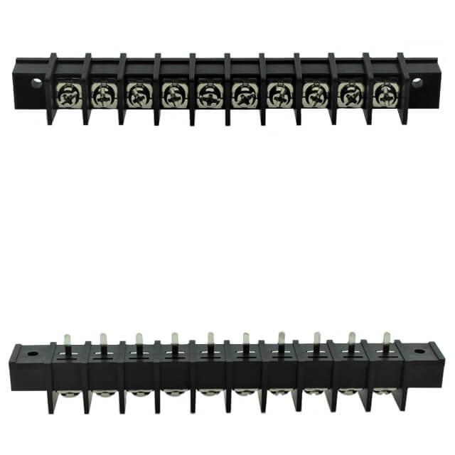 TERM.BLK.11MM 10PIN 180C BARRIER BLACK - DG65C-A-10P-13-00AH