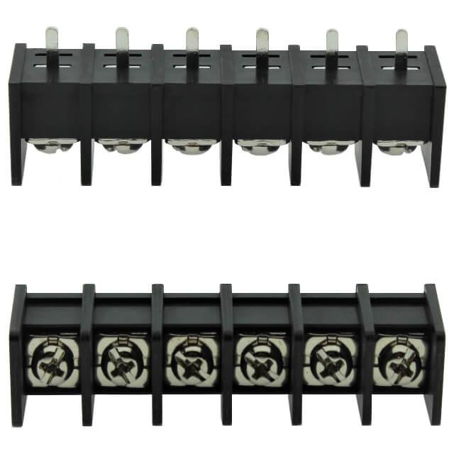 TERM.BLK.11MM 6PIN 180C BARRIER BLACK - DG65C-B-06P-13-00AH