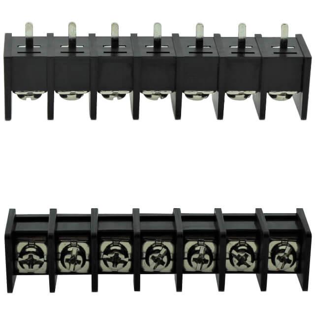 TERM.BLK.11MM 7PIN 180C BARRIER BLACK - DG65C-B-07P-13-00AH