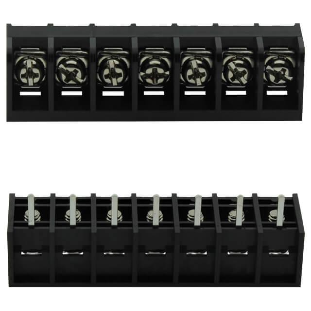 TERM.BLK.9.5MM 7P 180C BARRIER BLOCKS BLACK - DG46S-B-07P-13-00AH