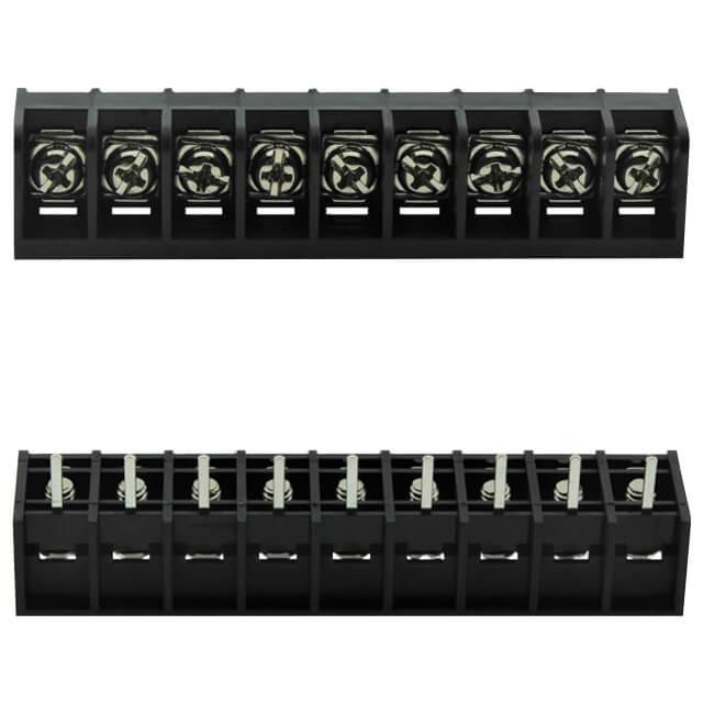 TERM.BLK.9.5MM 9P 180C BARRIER BLOCKS BLACK - DG46S-B-09P-13-00AH