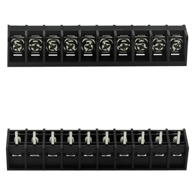 TERM.BLK.9.5MM 10P 180C BARRIER BLOCKS BLACK GAOSO - DG46S-B-10P-13-00SH