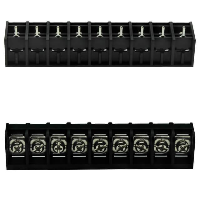 TERM.BLK.11.11MM 9P 180C BARRIER BLOCKS BLACK - DG66S-B-09P-13-00AH