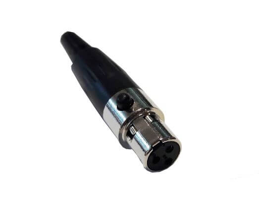 CONNECTOR XLR PLUG LOCKED 3 PIN FEMALE BLACK - L-KLS1-XLR-P01A-03-F-B