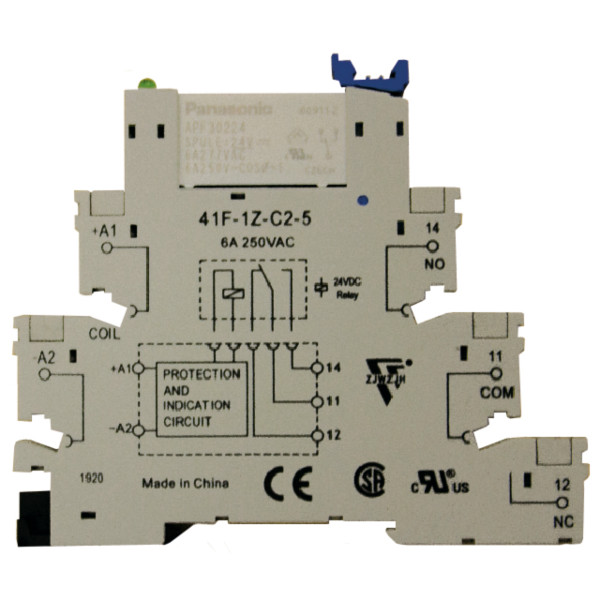 RELAY 6A 24V 1PNC WITH SCREW SOCKET (41F-1Z-C2) - APF30224-VDS-AC/DC