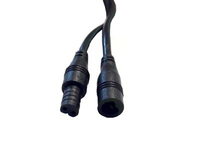 CABLE LED 2PIN MALE AND FEMALE 30CM BLACK - OST-0067-01-MF-BLACK