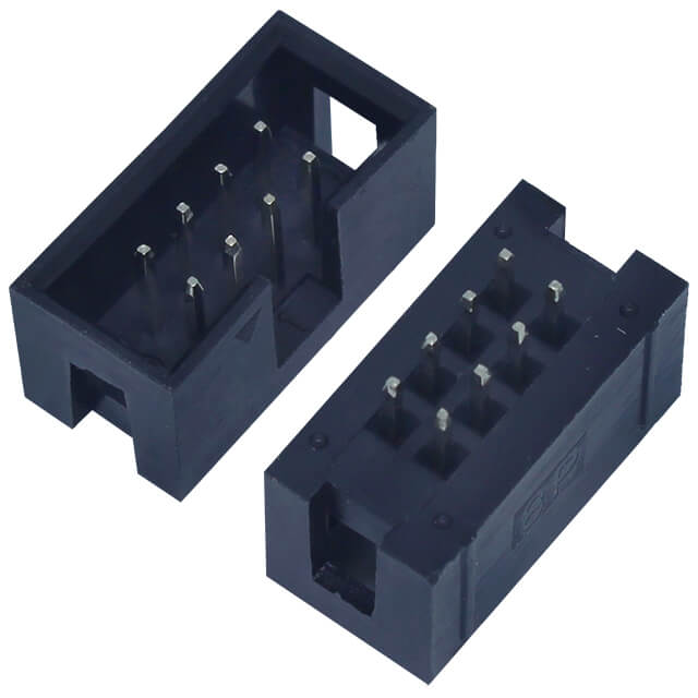 BOX HEADER 8PIN(2x4) 2.54mm THT V/T MALE BLACK - DS1013-08SSIB1