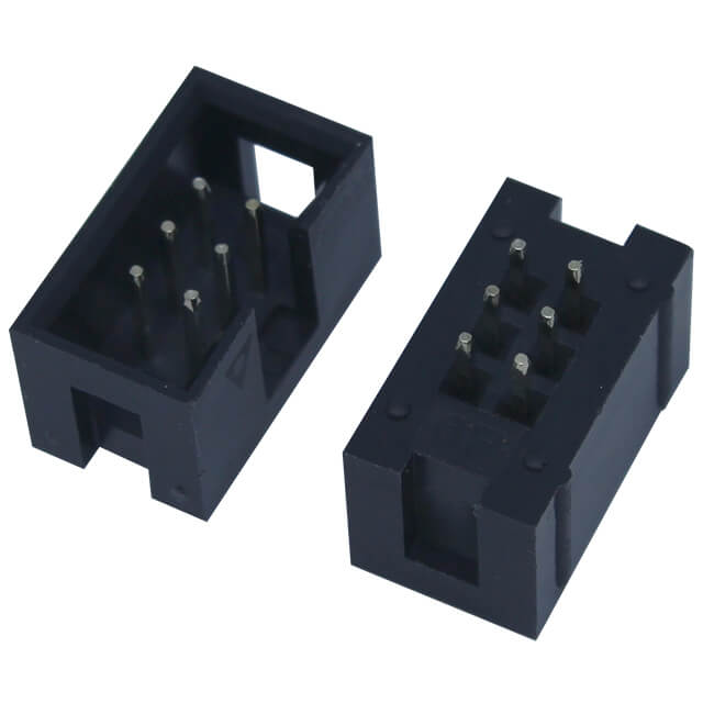 BOX HEADER 6PIN(2x3) 2.54mm THT V/T MALE BLACK - DS1013-06SSIB1-B-0