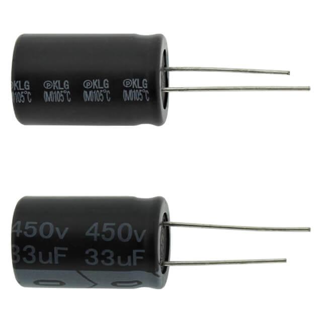 CAP.EL.33UF 450V 16x25 7.5MM 105°C 10000H TB - PKLG-450V330MJ250