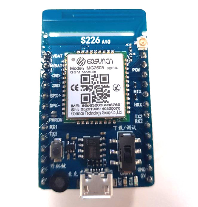 MODULE GPS/GSM EVB FOR MG2608 - HZ-MG2608-C1A-SB-MK-01