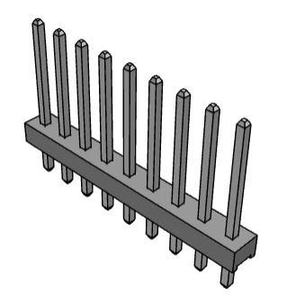 CONNECTOR TERMINAL 2.00MM 9PIN THT