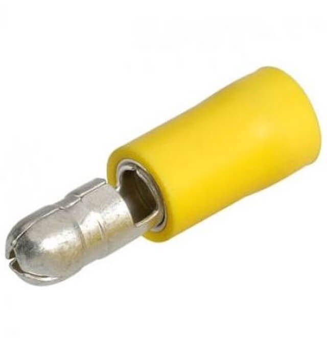 CONNECTOR TERM.BULLET-PRE-INS.5X25MM MALE YELLOW - L-KLS8-01111-MPD5.5-195