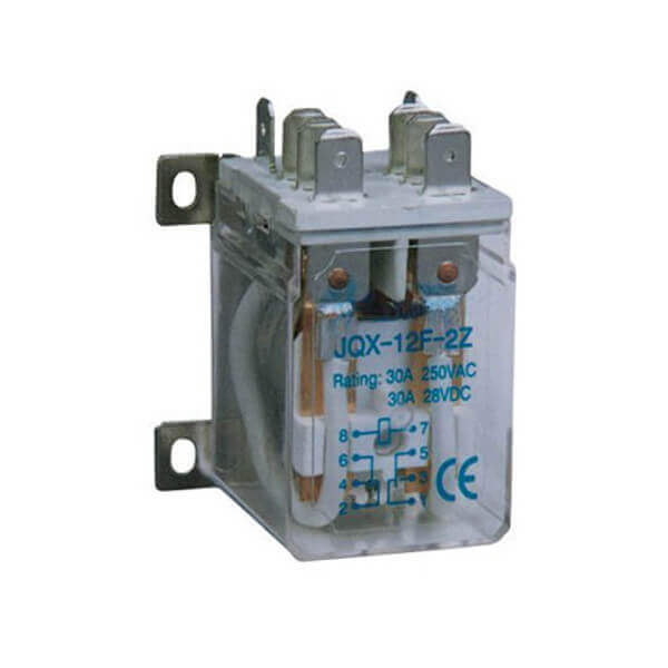 RELAY 12A 24VDC DPDT (2FormC) QUICK TERM.MOUNTING - JQX-12F-2Z-DC24V