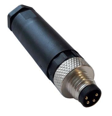 CONNECTOR MICRO JACK M8 4PIN MALE ASSEMBLY TYPE