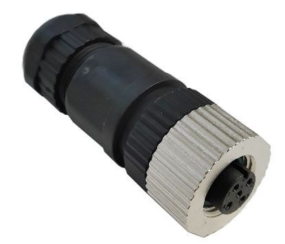 CONN. PLUG M12 5PIN FEMALE FREE - PB-M12A-05P-FF-SL7001-00