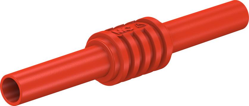 4 MM INSULATED LEAD COUPLER RED