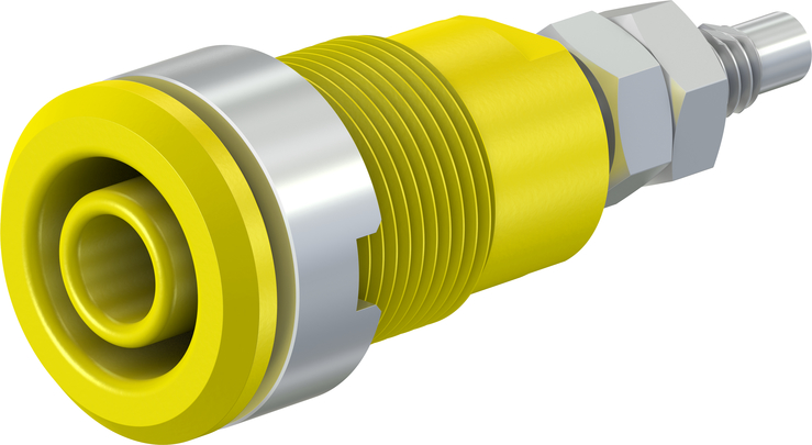 4 MM SAFETY SOCKET YELLOW - 49.7043-24