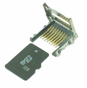 CONN.MICRO SD CARD HINGE TYPE 8PIN - 112C-TBAR-R02