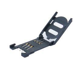 CONN.SIM CARD PLASTIC HINGE TYPE 6PIN W/PEG