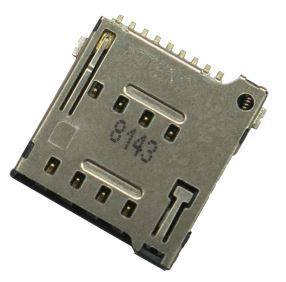 CONN.MICRO SIM CARD PUSH PUSH 8+2 SMT WITH SWITCH - 115Q-BCA0