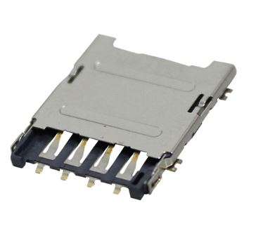 CONN.MICRO SIM CARD HINGE TYPE 8PIN - 115R-BCA0