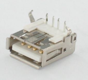 CONNECTOR USB A TYPE FEMALE THT R/A W/O PEG - 205B-DAN0-R