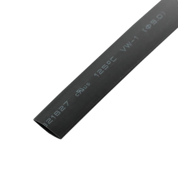 HEAT SHRINK 8.5mm BLACK (MAKARON) 2:1 W/ UL - WOER-R8.0-BLACK