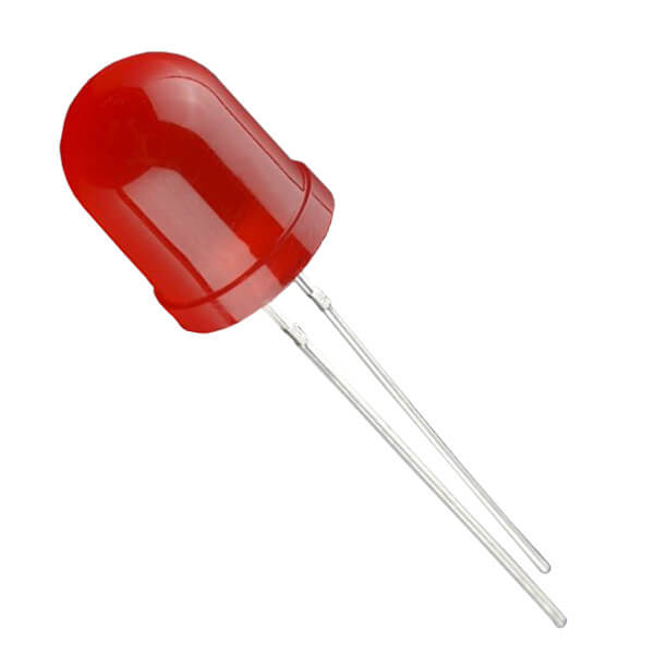 LED 10MM RED 20mcd 50° RED/DIFFUSED - 10R3HD-15