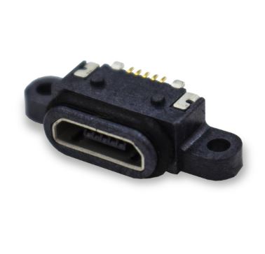 CONN.MICRO USB 2.0 B TYPE 5PIN SMT R/A WATERPROOF - 207G-BD01