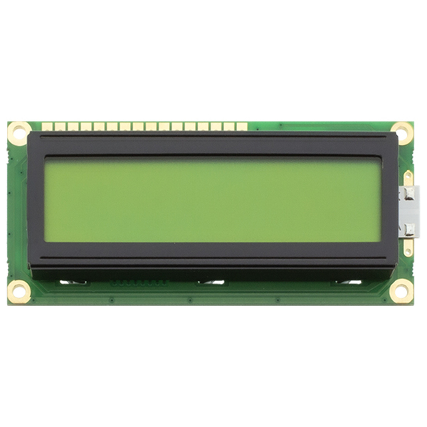 LCD CHARACTER 16X2 STN YELLOW GREEN 5V - GDM1602K-FL-YBS