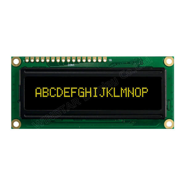 OLED CHARACTER 16X1 YELLOW 2.25" - WEH001601BLPP5N00000