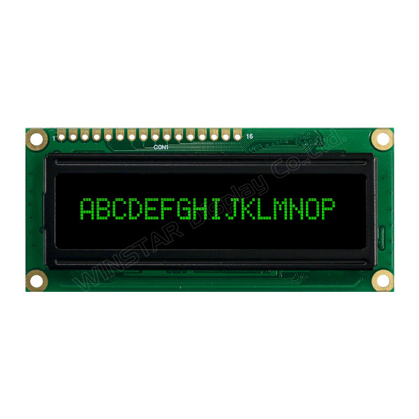 OLED CHARACTER 16X1 GREEN 2.25" - WEH001601BGPP5N00000