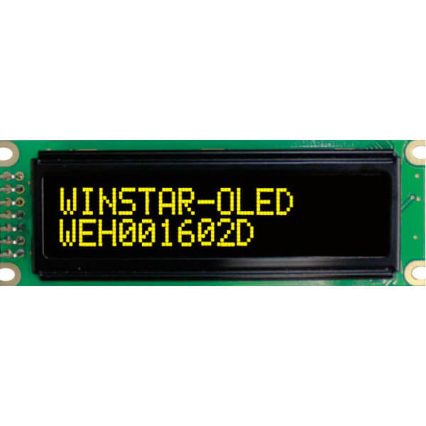 OLED CHARACTER 16X2 YELLOW 2.29" - WEH001602DLPP5N00100