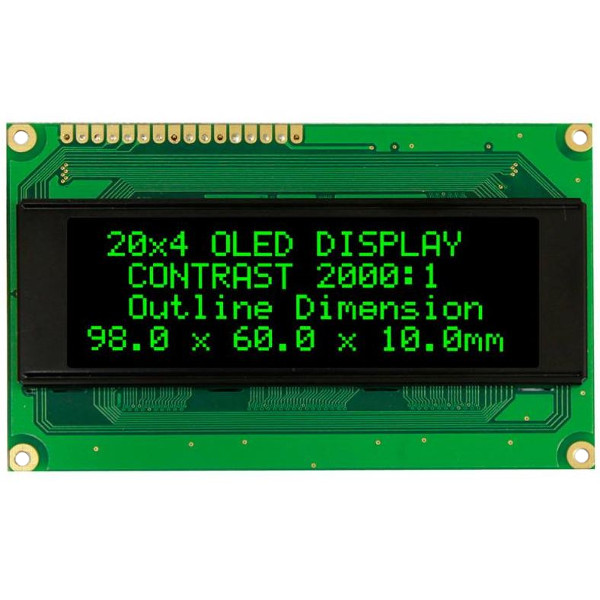 OLED CHARACTER 20X4 GREEN - WEH002004BGPP5N00001