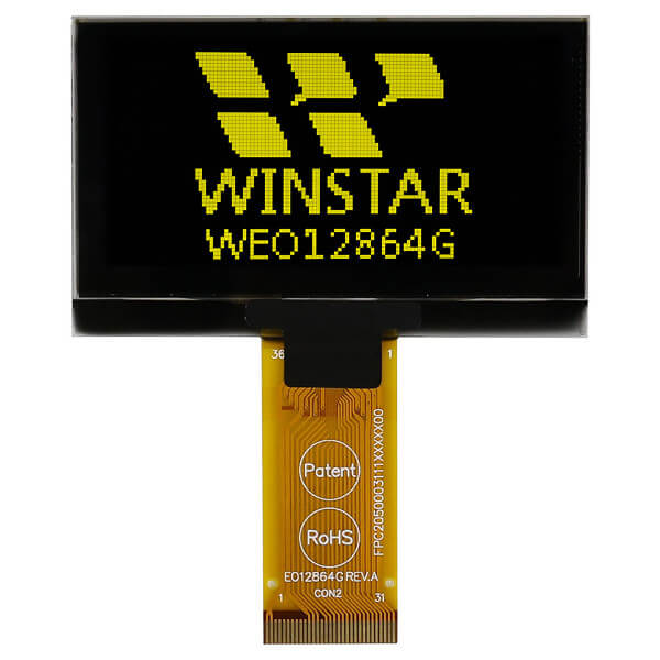 OLED COG 128X64 YELLOW 2.42" - WEO012864GLPP3N00E00