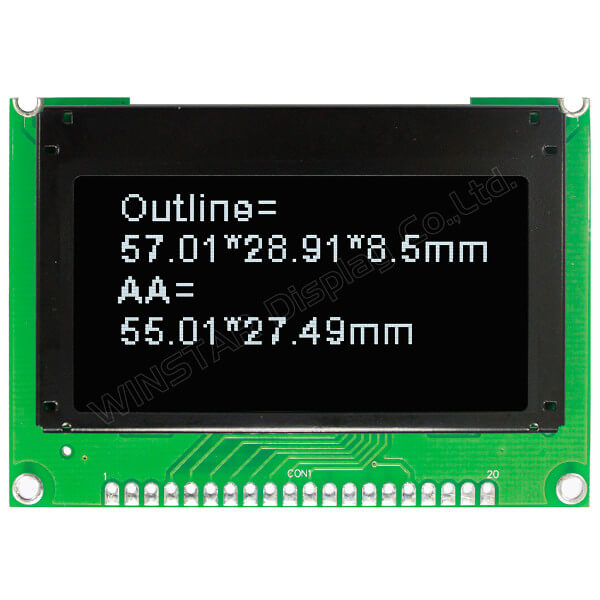 OLED COG 128X64 WHITE 2.42" CAPACITIVE TOUCH - WEO012864JWPP3D00000