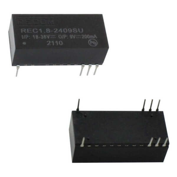 DC/DC CONV 1,8W 24VDC 9VDC 200MA - REC1.8-2409SU